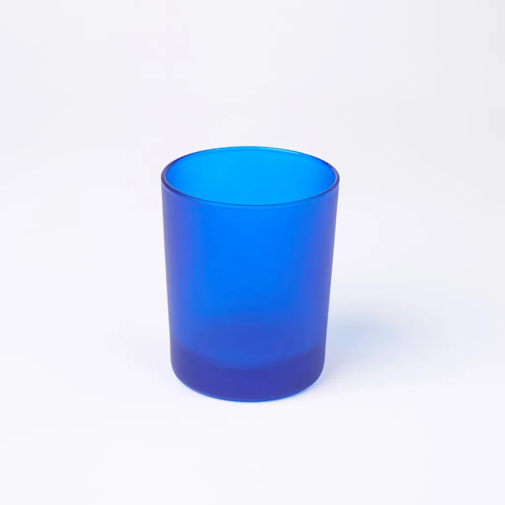 Kleurstaal op glas | Blauw