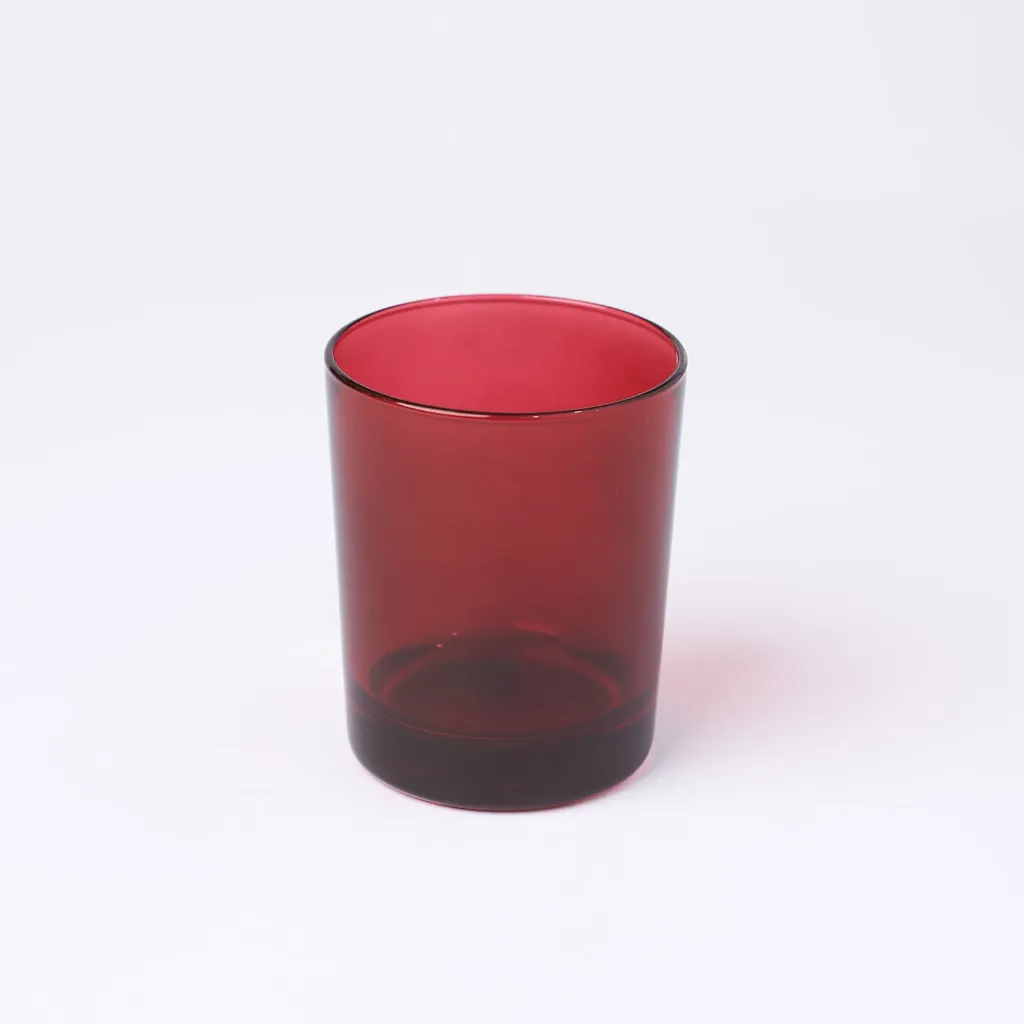Kleurstaal op glas | Rood