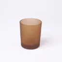 Kleurstaal op glas | Bruin