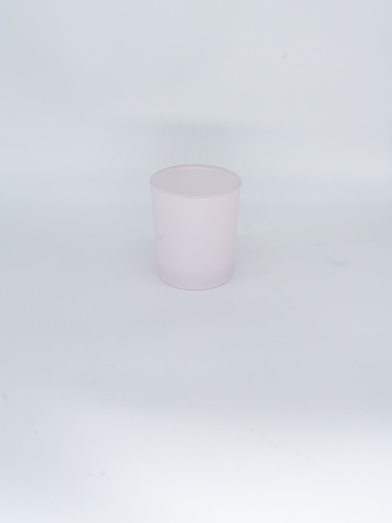 Mat dekkend pastelroze glas voor kaarsen MEDIUM
