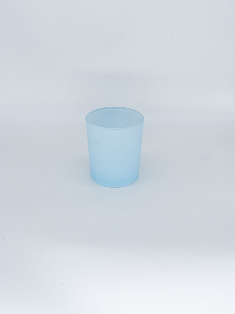 Mat dekkend pastelblauw glas voor kaarsen MEDIUM