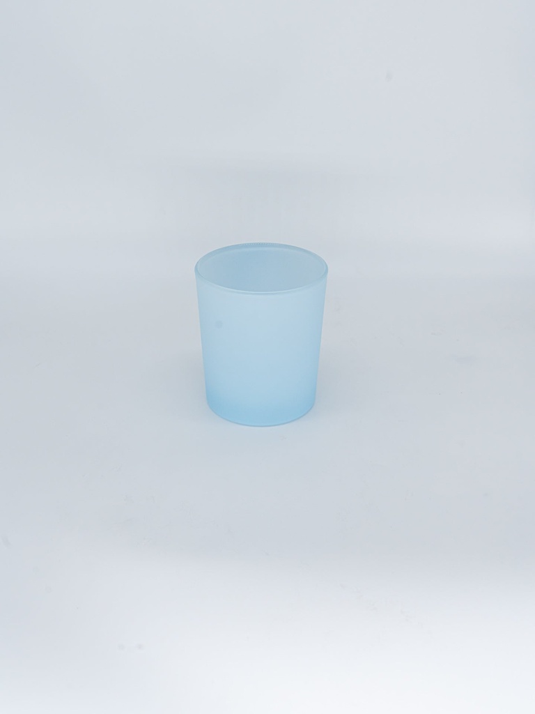 Matt light blue glass for candles 30cl