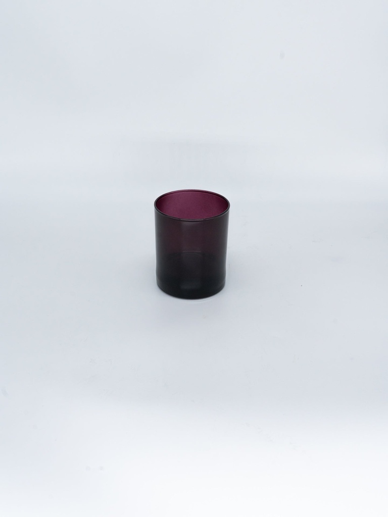 Lila transparentes Glas für Kerzen 30cl