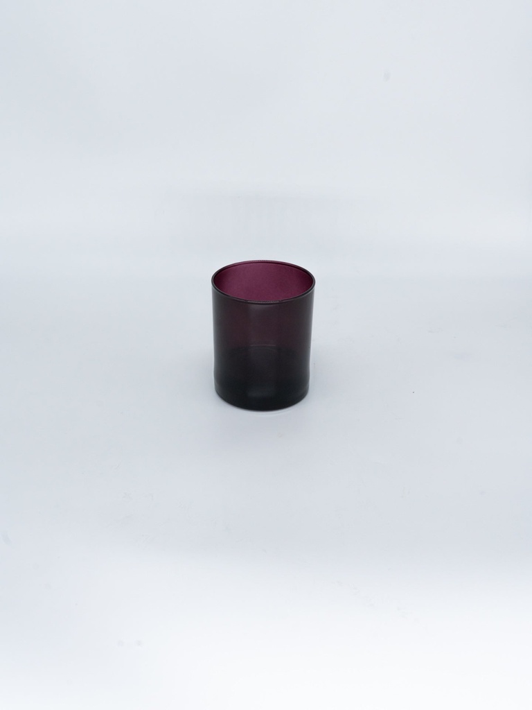 Vetro trasparente viola per candele 30cl