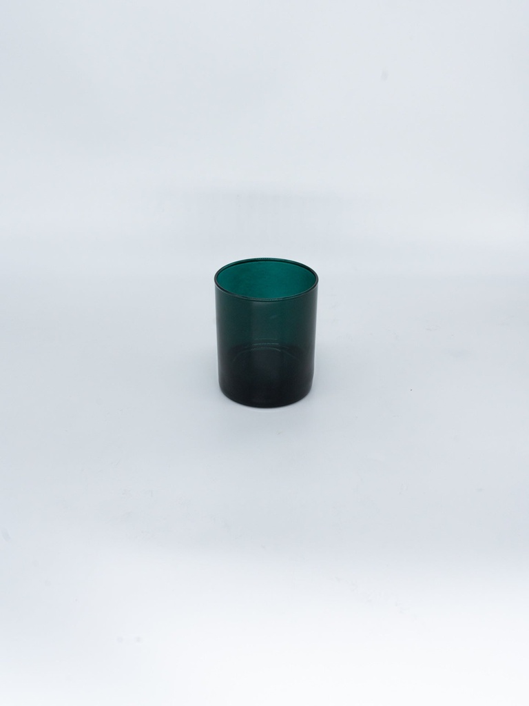 Dunkelgrünes transparentes Glas für Kerzen 30cl