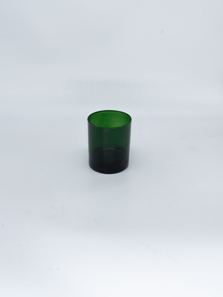 Vetro trasparente verde smeraldo per candele 30cl