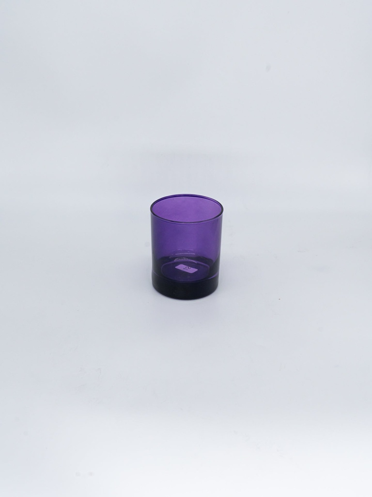 Paars transparant glas voor kaarsen 30cl