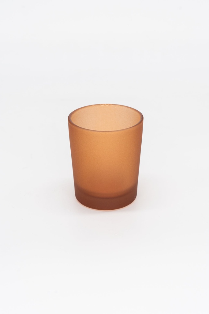 Verre orange mat pour bougies 30cl