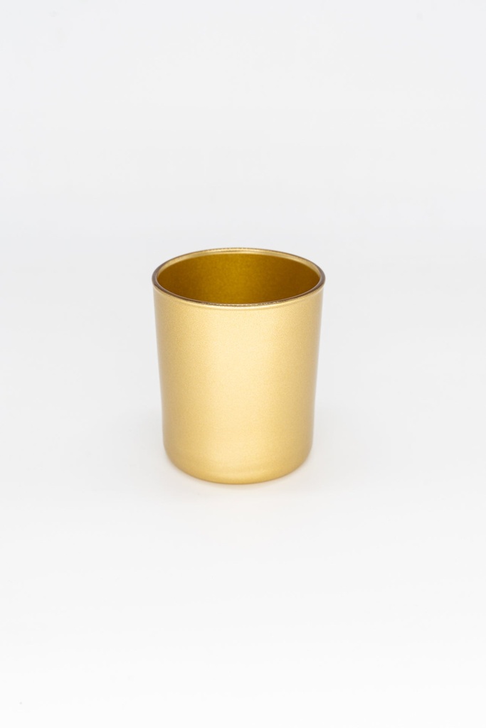 Metallic gold glass for candles 30cl