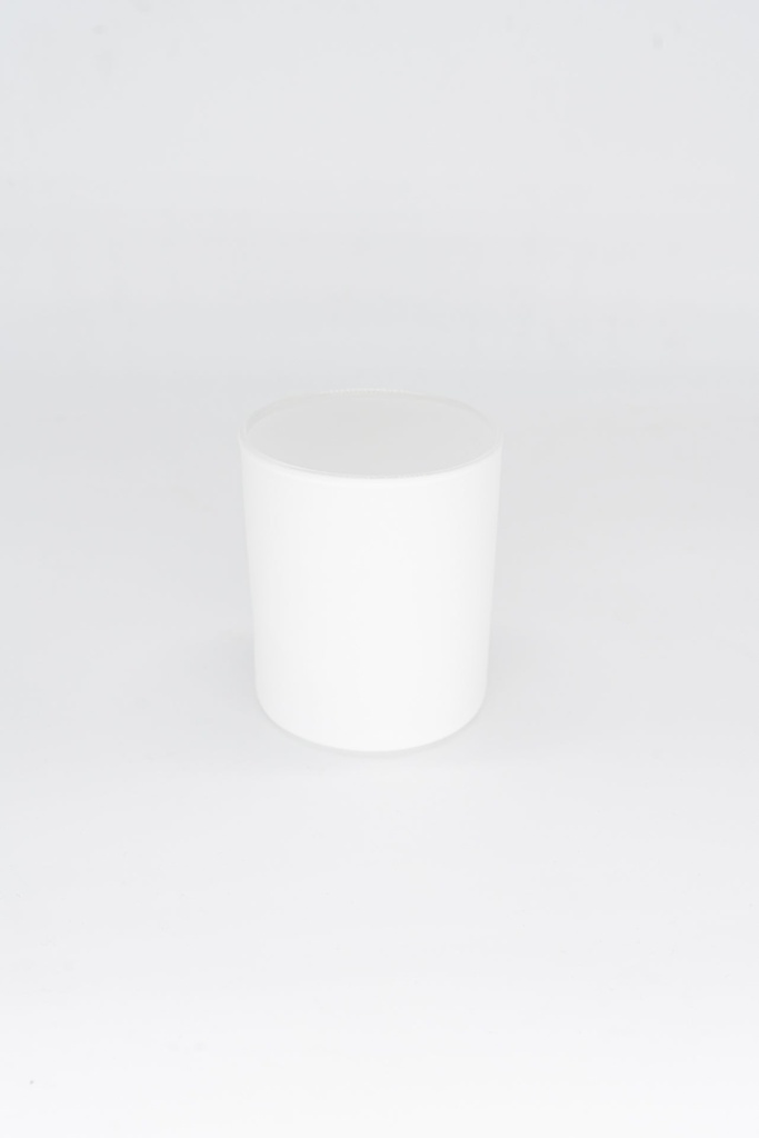 Matt White Glass pour bougies 30cl