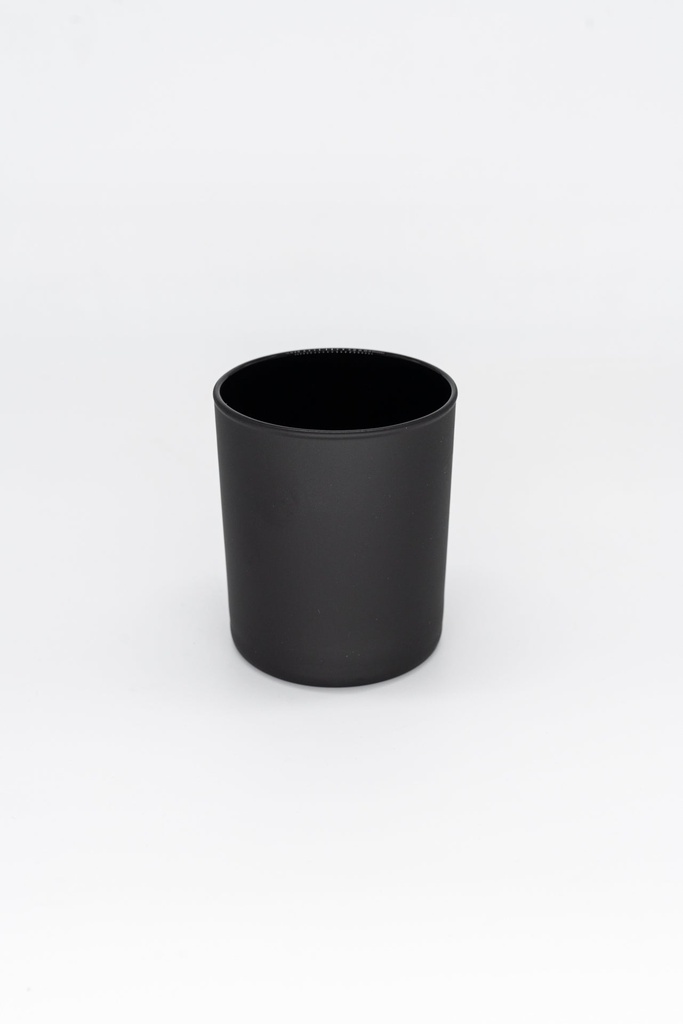 Matt black glass for candles 30cl