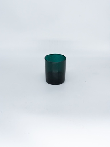 Donker Groen transparant glas voor kaarsen 30cl