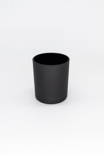 Mat dekkend zwart glas voor kaarsen MEDIUM